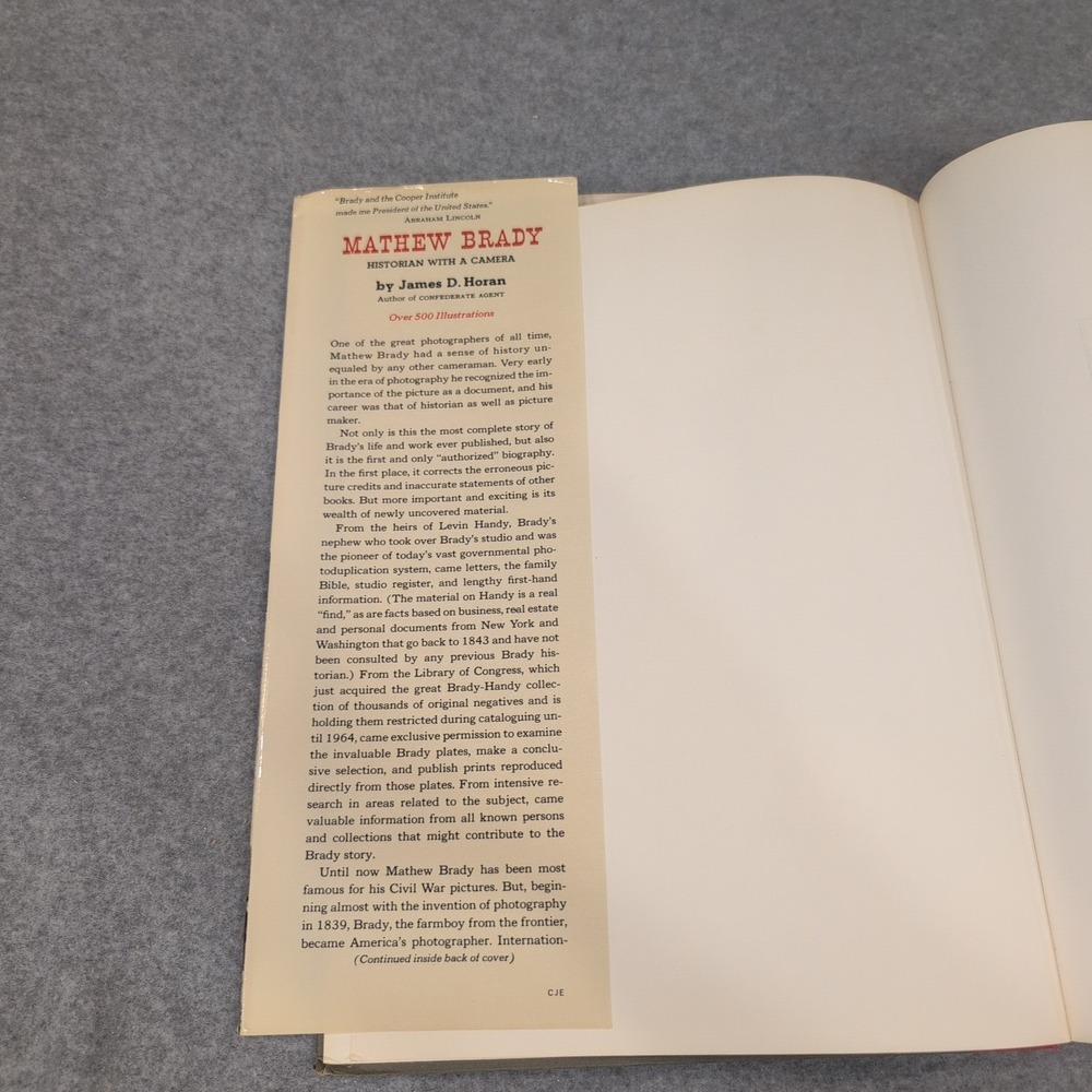 Mathew Brady Historian with a Camera James‎ D Horan Hardcover Photography Book - Picture 3 of 6